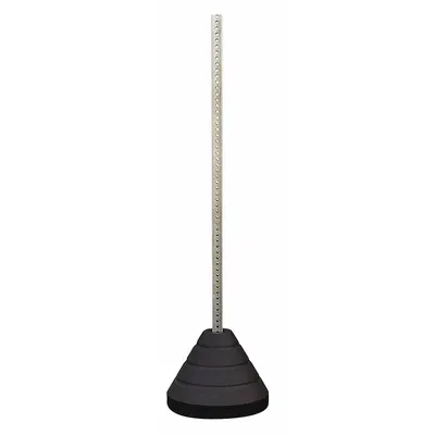 ZING Sign Base with Post: 72 lb Base Wt, 5 ft x 1 3/4 in x 1 3/4 in, 18 in Sign Base Lg - Portable Sign Post with Cone Bases