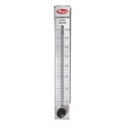 Dwyer Flowmeter: Variable Area Flowmeter, Variable Area, Panel Mount, Vertical - Panel-Mount Flowmeters for Water