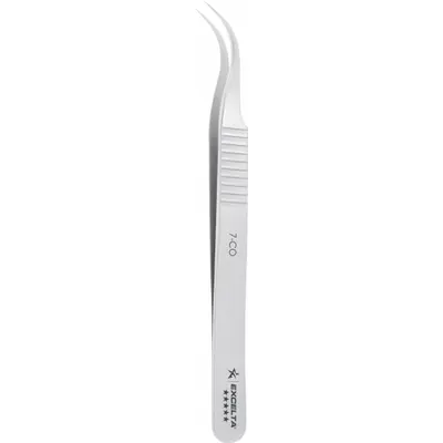 EXCELTA Tweezers: Cobalt, Point, Curved Tip - Wafer-Handling Tweezers