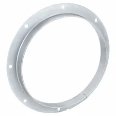 Steel angle flange adapter for 14 in duct diameter. Overall length 1 1/2 in, flange inner diameter 14 1/8 in. Used to connect ductwork to flanged equipment in ventilation and material handling systems.