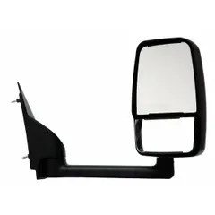 Rectangular split-glass mirror for the passenger side of a vehicle. Features both flat and convex profiles to reduce blind spots. Non-heated, non-motorized design. Measures 16 in x 7 in.