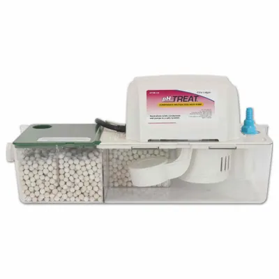 NU-CALGON Condensate Neutralizer: For 500,000 BtuH, 1.9 gph, Horizontal Mounting - Inline Condensate Neutralizers