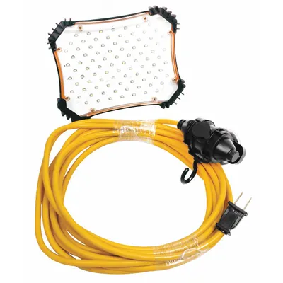 SOUTHWIRE Temporary Job Site Light Stringer: LED, Corded, Magnetic Light, 20 ft Power Cord Lg - String Lights