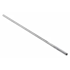 Straight-flute solid carbide chucking reamer with 0.0645 in diameter. Used for precision hole finishing in metal parts, achieving tight tolerances and smooth surface finishes in machining operations.