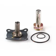 Repair kit for ASCO solenoid valves, compatible with model 8214G010. Includes a plug nut assembly for restoring sealing and operational integrity. Used in industrial fluid-control systems for maintenance of solenoid valves.