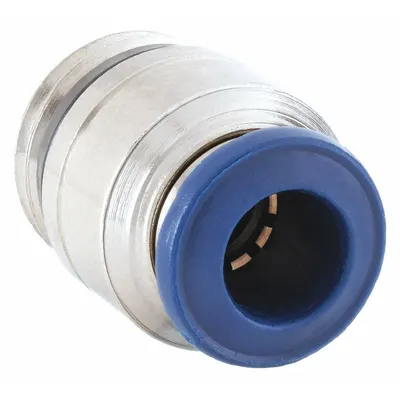AIGNEP USA Nickel-Plated Brass Push-to-Connect x MUNF Tube Fitting - Nickel-Plated Brass Tube Fittings