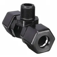 PARKER Compression Tee Fitting: 5/8 in OD x 5/8 in OD x 1/2 in Pipe Size, Polypropylene (MPN P10MT8)