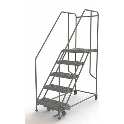 TRI-ARC Mobile Work Platform: 4.2 ft Platform Ht - Max, 24 in x 24 in, Steel - Manual-Lock Rolling Single-Access Platforms
