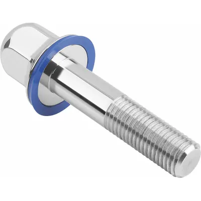KIPP Crowned Hygienic Flanged Hex Head Bolt with Sealing Washer - Crowned Hygienic Flanged Hex Head Bolts with Sealing Washer