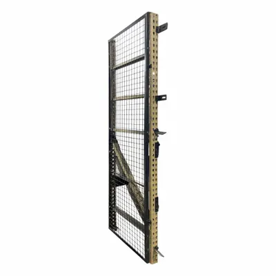 WIRECRAFTERS Aisle Guard Side Panel: 1 Bays, 45 in x 1 1/4 in x 120 in, 10 ga, Steel - Welded-Frame Wire Mesh Pallet Rack Side Guards
