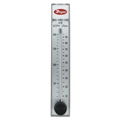 Dwyer Flowmeter: Variable Area Flowmeter, Variable Area, Panel Mount, Vertical - Panel-Mount Flowmeters for Air & Compressed Gas