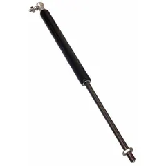 Gas spring with 250 lbf force and 52 11/64 in extended length. Features MF10 rod thread size and includes elbow end fittings. Used for controlled lifting and counterbalancing of hatches, guards, and panels in industrial equipment.