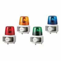 PATLITE Audible Alarms: 24V DC, 10 1/4 in Overall Lg, 6 3/8 in Overall Dia, Incandescent, RT-24VF-G