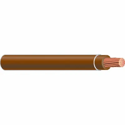 SOUTHWIRE Building Wire: Copper, 8 AWG, 1 Conductors, Stranded, Brown, 1,000 ft Lg - Copper THHN/THWN-2 Building Wires