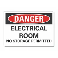 Electrical Hazard Danger Reflective Label: Reflective Sheeting, Adhesive Sign Mounting (MPN LCU4-0550-RD_5X3.5)