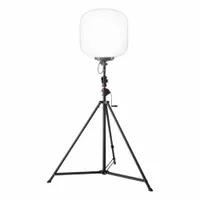 VOLTERREX Tripod Balloon Light Kit: LED, 102,000 lm Max Brightness, 12 ft Max Ht, 110 to 240V AC (MPN VT-700W-G2)