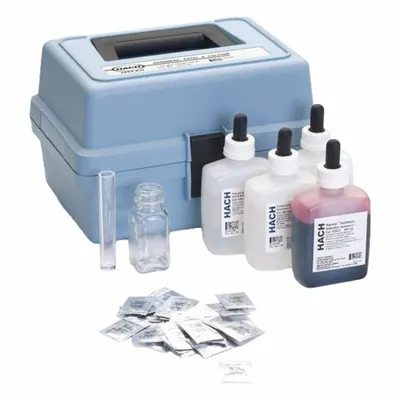HACH Hardness Test Kit: Calcium Hardness, 17.1 to 342 mg/L CaCO₃, 1 gpg, 100 Tests - Water Quality Test Kits