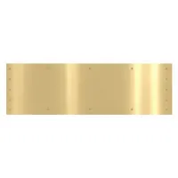 ROCKWOOD Door Kick Plate: 34 in Wd, 12 in Ht, Brass (MPN K1050 12X34.3)