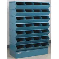 STACKBIN Sectional Stacking Bin Unit: 58 1/2 in x 28 in x 58 1/2 in, Std, 28 Compartments, Blue (MPN 3-328SSB)