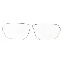 Clear replacement lens with scratch-resistant coating, compatible with ESS ROLLBAR Series safety glasses. Provides optical clarity and impact protection for industrial environments such as machining and material handling.