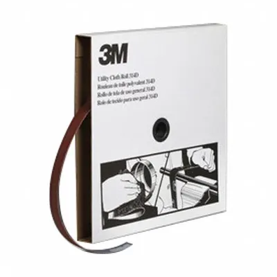 3M Abrasive Utility Roll: 1 in W x 150 ft L, Aluminum Oxide, P60 Grit, J Wt Cloth - General Purpose Utility Rolls for All Materials