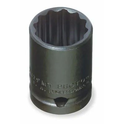 PROTO Impact Socket: 1/2 in Drive Size, Metric, 12 mm Socket Size, 12-Point, Std - 1/2" Drive Impact Sockets