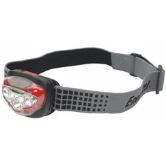 This ENERGIZER headlamp provides hands-free illumination with a maximum brightness of 300 lumens, a beam distance of 55 meters, and a run time of up to 35 hours. It features two light outputs and is powered by three included AAA batteries. Suitable for tasks requiring focused light in confined spaces or outdoor environments.