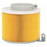 Round-oval engine air filter with axial seal. Overall height 4 7/16 inches. Designed for use in Kawasaki buses to remove airborne contaminants from intake air