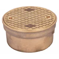 JAY R. SMITH MFG. CO Floor Cleanout: 6 in Overall Dia, 3 1/2 in Overall Ht, Bronze, Bronze, Bronze (MPN 4890C04PB)
