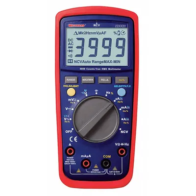 WESTWARD Digital Multimeter: TRMS, CAT III 600V, 600 V Max AC Volt Measurement - Standard Feature Multimeters