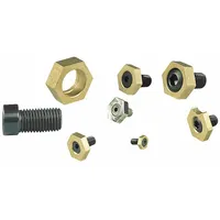 MITEE-BITE Fixture Clamp: Brass, Smooth Face, 3/8"-16 Bolt, 10 PK (MPN 10206)