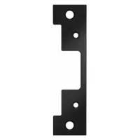HES Electric Strike Faceplate: 1 1/4 in Wd, 4 7/8 in Ht, Black (MPN 501 BLK)