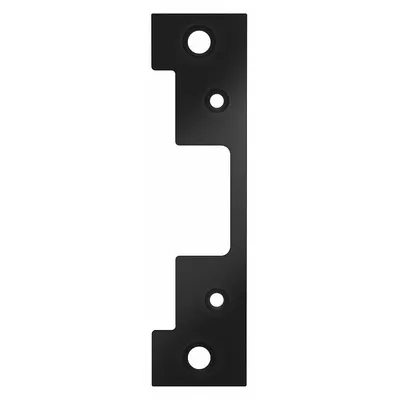 HES 501 BLK Electric Strike Faceplate, 4 7/8 in H, Black - Electric Strike Faceplates