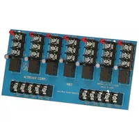 The ALTRONIX RB7 is a 12/24V DC relay module constructed from phenolic/fiberglass. It provides seven outputs for switching and monitoring low-voltage DC circuits. Commonly used as an accessory for power supplies in control panels
