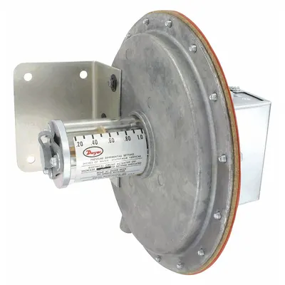 Dwyer Large Diaphragm Pressure Switch: Adj, 0.2 in wc to 1 in wc, SPDT - Adjustable Set-Point Air Pressure Switches