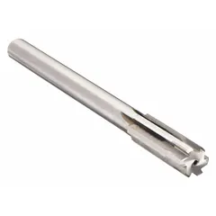 This chucking reamer is made from high-speed steel with a neutral finish. It features a straight flute design and a diameter of 16.5 mm (0.6496 in). Used for precision reaming operations to enlarge and finish holes to tight tolerances in metalworking applications.