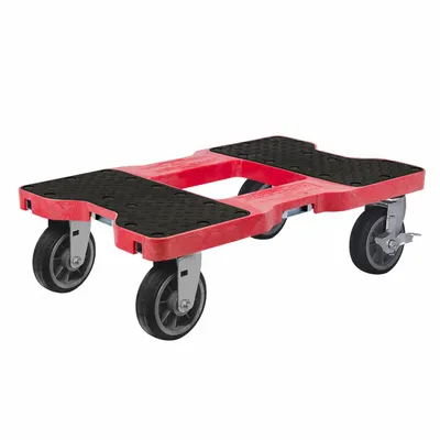 SNAP-LOC General Purpose Dolly: 1,500 lb, Red, 32 in L x 21 in W x 10 in H Deck - General Purpose Dollies with E-Track Fittings