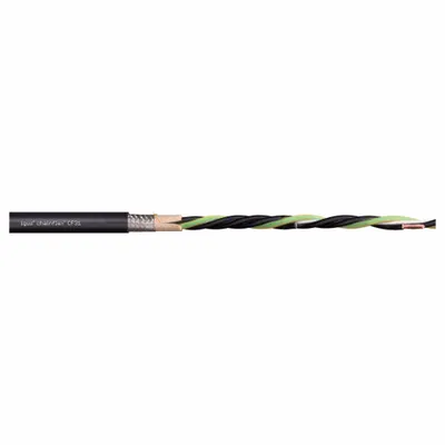 CHAINFLEX Motor Cable: 1 AWG, 4 Conductors, Order by the Foot, PVC Jacket - Continuous Flexing Power Cables for VFDs