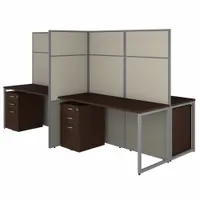 BUSH BUSINESS FURNITURE Modular Cubicle Workstation: 66 in Overall Ht, 119 in Overall Wd, Cherry (MPN EODH66SMR-03K)