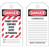 Tags: Black/Red/White, Cable Tie, 25 Tags, Confined Space, English, Write on Surface, 25 PK (MPN 65270)