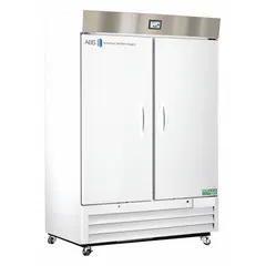 AMERICAN BIOTECH SUPPLY Lab Refrigerator: 49 cu ft, Upright, 1°C to 10°C, 34 3/4 in Overall Dp (MPN ABT-HC-49S-TS). Key specifications — Door Opening Style: Right; Color: White; Alarm Type: Door Ajar; Manufacturer Part Number: ABT-HC-49S-TS; Brand: AMERICAN BIOTECH SUPPLY; Product Type: Lab Refrigerator; Door Type: Swing Solid; Refrigerant Type: R-290.