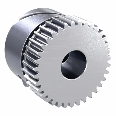 KHK GEARS F-Loc Spur Gear: Module m 0.5, 35 Teeth, 6 mm Bore Dia, Stainless Steel - Metric Spur Gears with Locking Hub