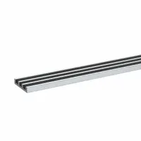 Stair Nosing: Multi-Strip Grit, Aluminum, Fastener-Installed, 60 in Wd, 1 7/8 in Dp, Black (MPN 121BLA5)