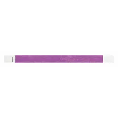 Tyvek security wristband in blue, 10 in length and 3/4 in width, sold in packs of 500. Designed for single-use identification and access control in events, healthcare, and visitor management.