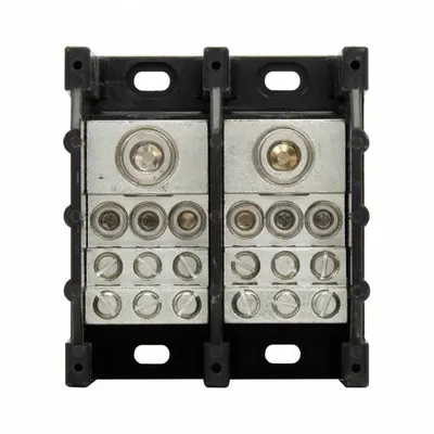 BUSSMANN Power Distribution Block: Open, Lug, Lug - Open Blocks with Lugs