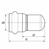 APOLLO Crimp Fitting Cap: 1 in Pipe Size, Press-fit, HNBR, SmartPress, 500 psi Max Op Pressure (MPN 123456921)