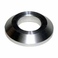 This valve seat provides a sealing surface for the valve in a diaphragm pump, preventing backflow and maintaining pressure. It is made of aluminum and has a 0.5 in port size. Designed as a replacement seat for compatible Dayton pumps to restore proper valve function.