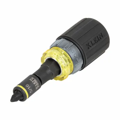 KLEIN: Straight, SAE, Without Magnetized Tip, #1/1/2 in/1/4 in/#2/3/16 in/5/16 in Tip Size - Multi-Bit Nut Drivers