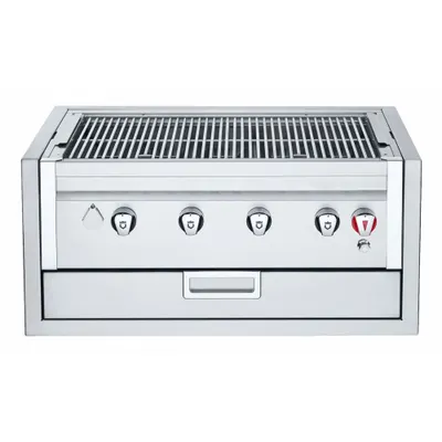 CROWN VERITY Gas Grill: Natural Gas, 64,500 BtuH Heating Capacity, 32 in Overall Ht - Portable Grills