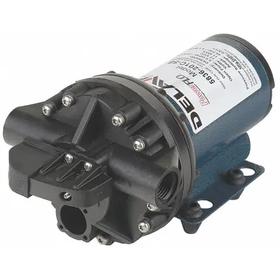 DELAVAN AG PUMPS Diaphragm Pump: Electric, 5836-201C-SB, Demand Pressure Switch, Polypropylene - On-Demand Electric Sprayer Pumps